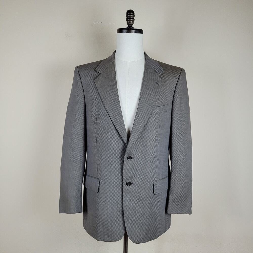 Ungaro Pour L'Homme Blazer Jacket Mens 50R Beige Wool 2 Button Double Vent Italy